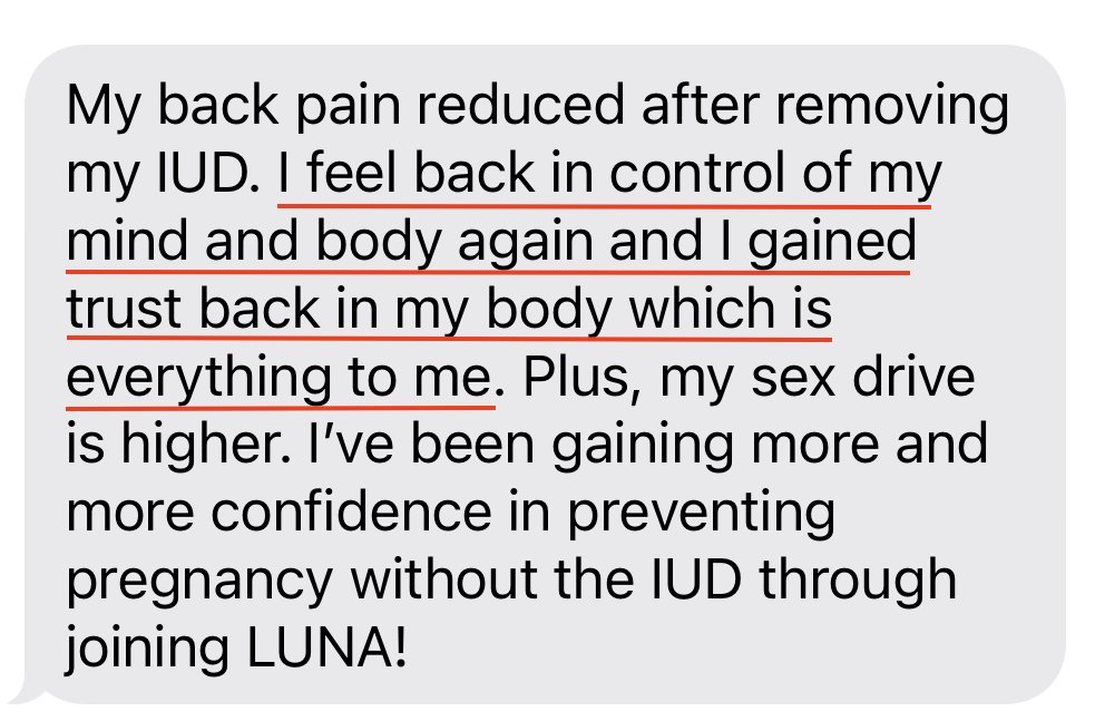 My back pain reduced after the IUD (3)